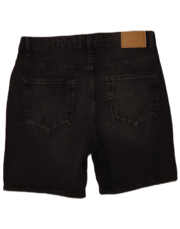 Zara Herren Jeansshorts EU 40 Medium W31 Schwarze Baumwolle