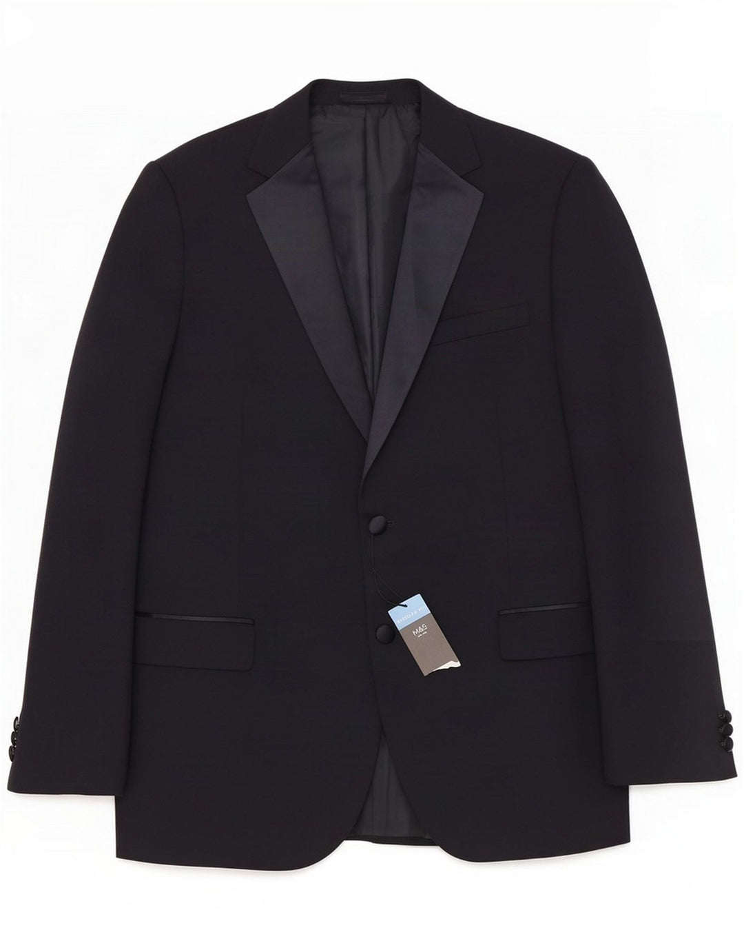 Marks & Spencer Herren-Blazer, lang, 2 Knöpfe, UK 42, XL, Marineblau