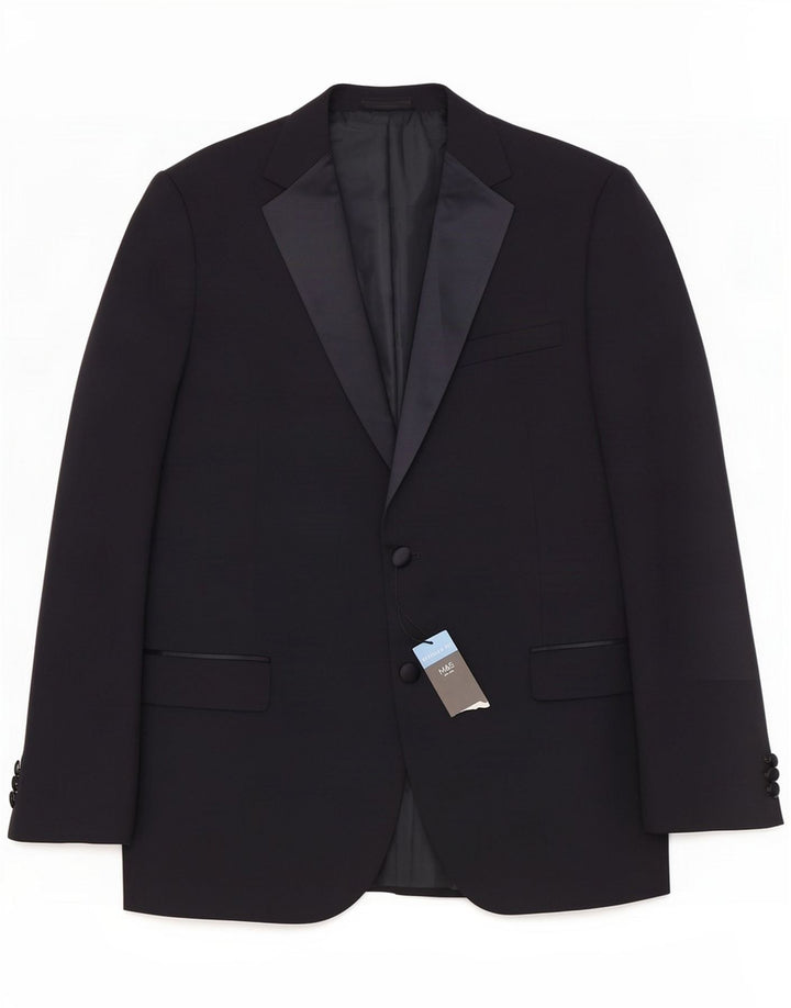 Marks & Spencer Herren-Blazer, lang, 2 Knöpfe, UK 42, XL, Marineblau