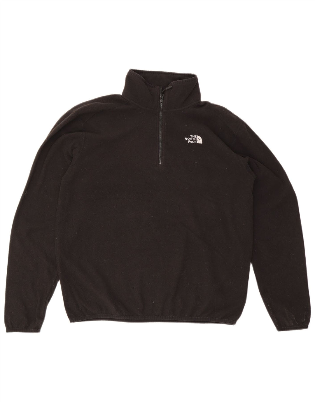 The North Face Herren-Fleecepullover mit Reißverschluss am Hals, Mittelschwarzes Polyester