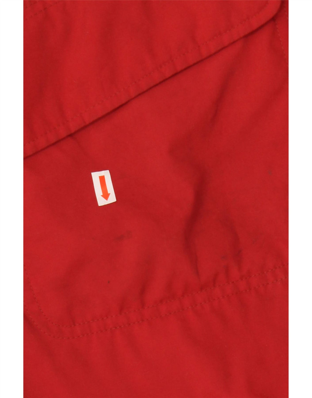 Vintage Damen Parka mit Kapuze, übergroß, Größe 44, Mittelrot