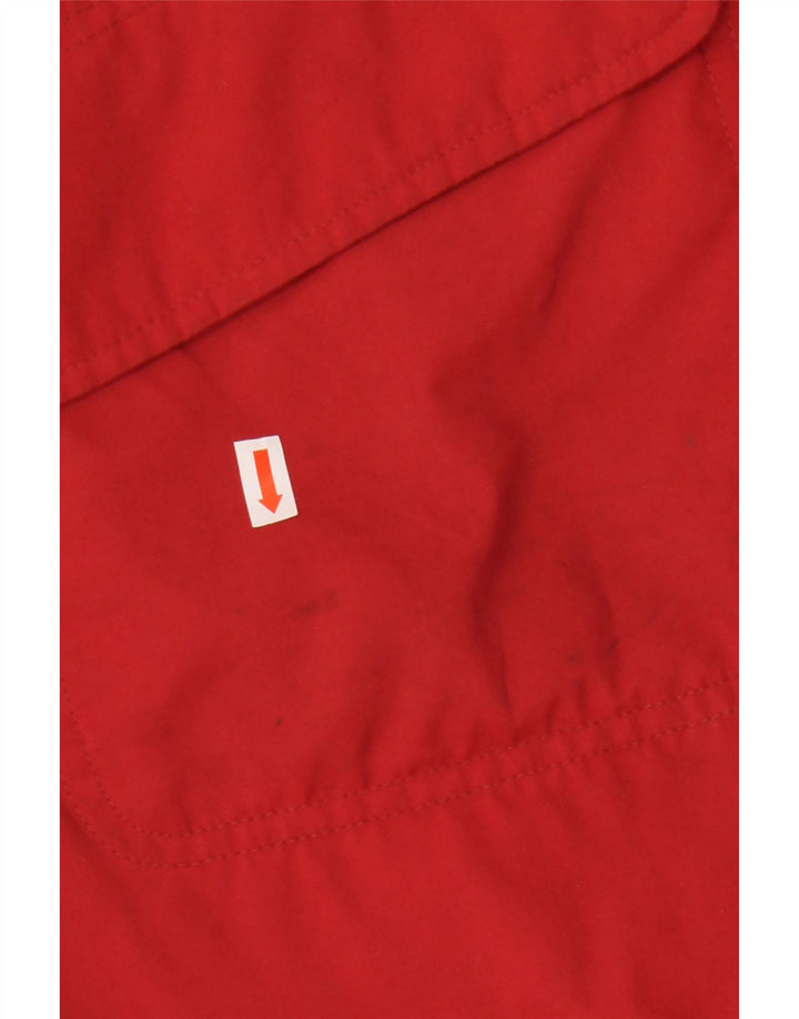 Vintage Damen Parka mit Kapuze, übergroß, Größe 44, Mittelrot