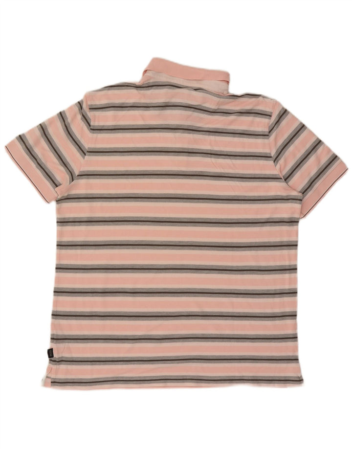 Hugo Boss Herren Poloshirt 2XL Rosa gestreift