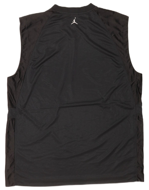 Jordan Herren Weste Top UK 47/48 2XL Schwarz Polyester