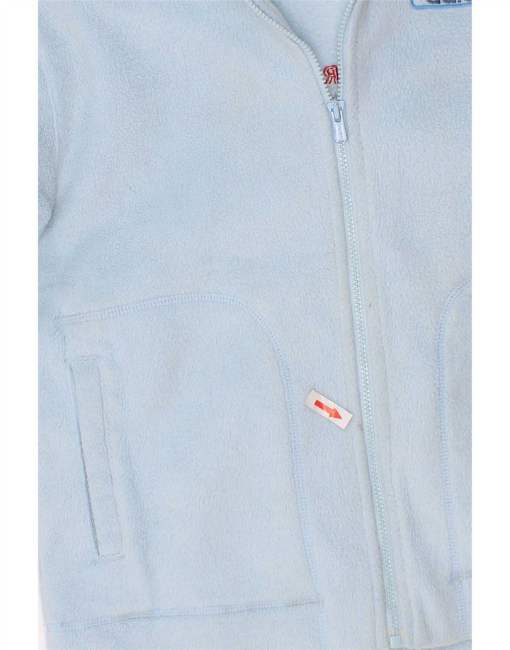 Adidas Jungen Fleecejacke mit Grafik, 7–8 Jahre, blaues Colourblock-Polyester