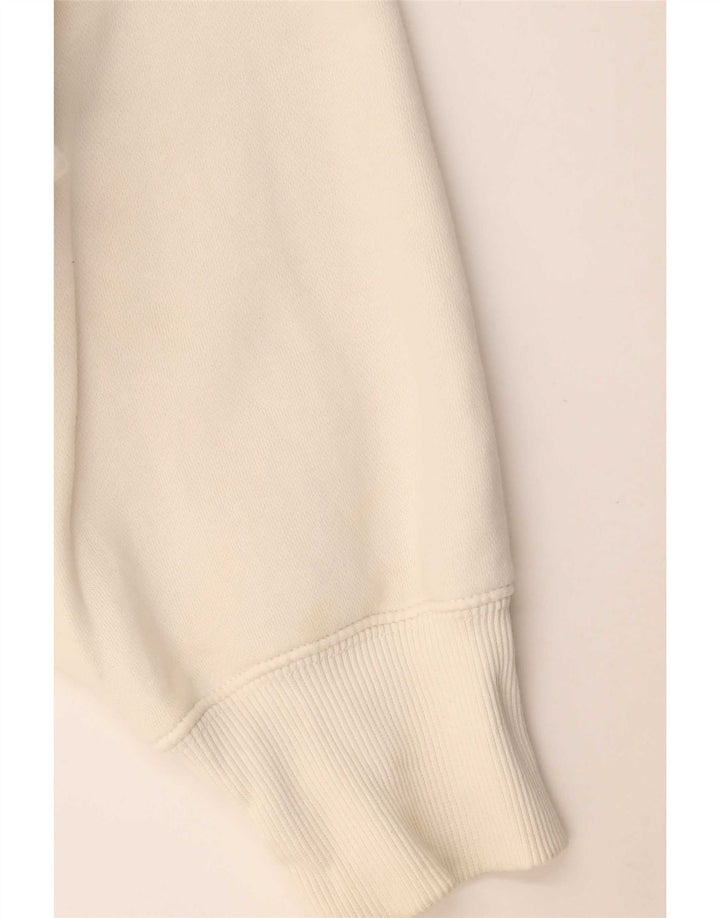 Nike Womens Crop Oversized Sweatshirt Pullover UK 14 Mittelweiße Baumwolle