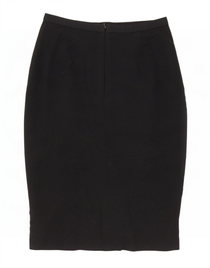 Marks & Spencer Damen Bleistiftrock UK 10 Small W26 Schwarz Polyester