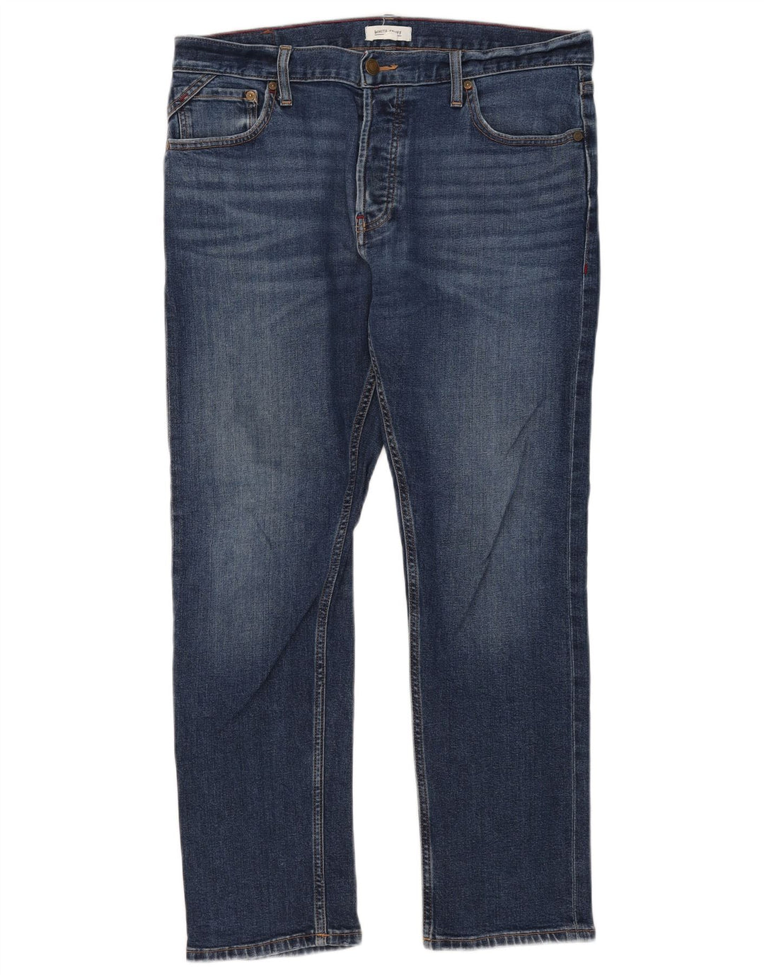 White Stuff Herren Straight Jeans W36 L28 Blaue Baumwolle