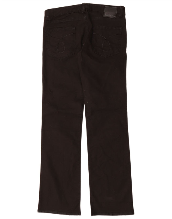 Calvin Klein Damen Straight Jeans W28 L34 Schwarze Baumwolle