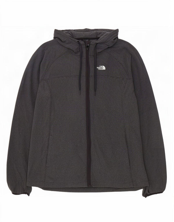 The North Face Damen-Fleece-Kapuzenpullover mit Reißverschluss, Gr. 18, XL, Grau, Nadelstreifen