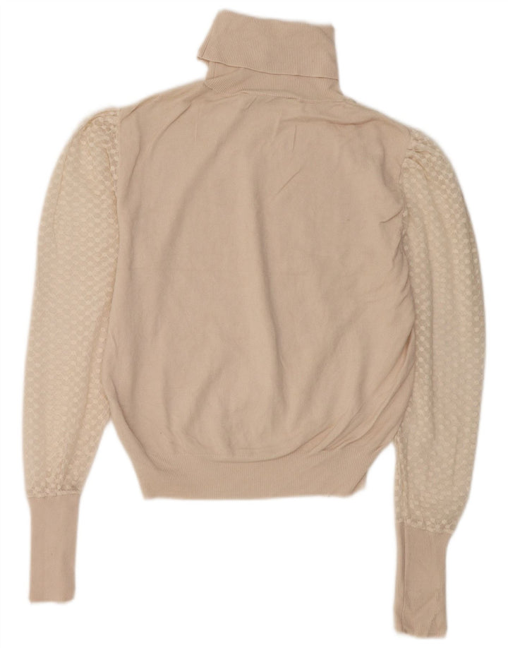 Zara Damen-Pullover mit Rollkragen, Gr. 12, mittelgrau, Baumwolle