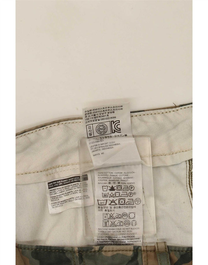 Levi's Herren Cargoshorts W40 XL Khaki Camouflage Baumwolle
