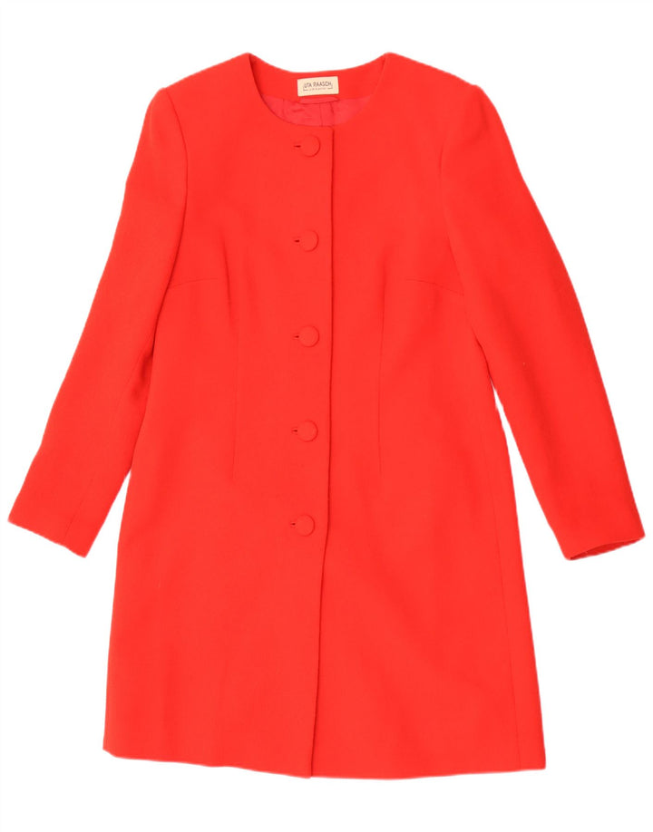 Uta Raasch Damen Mantel UK 12 Mittelrote Wolle