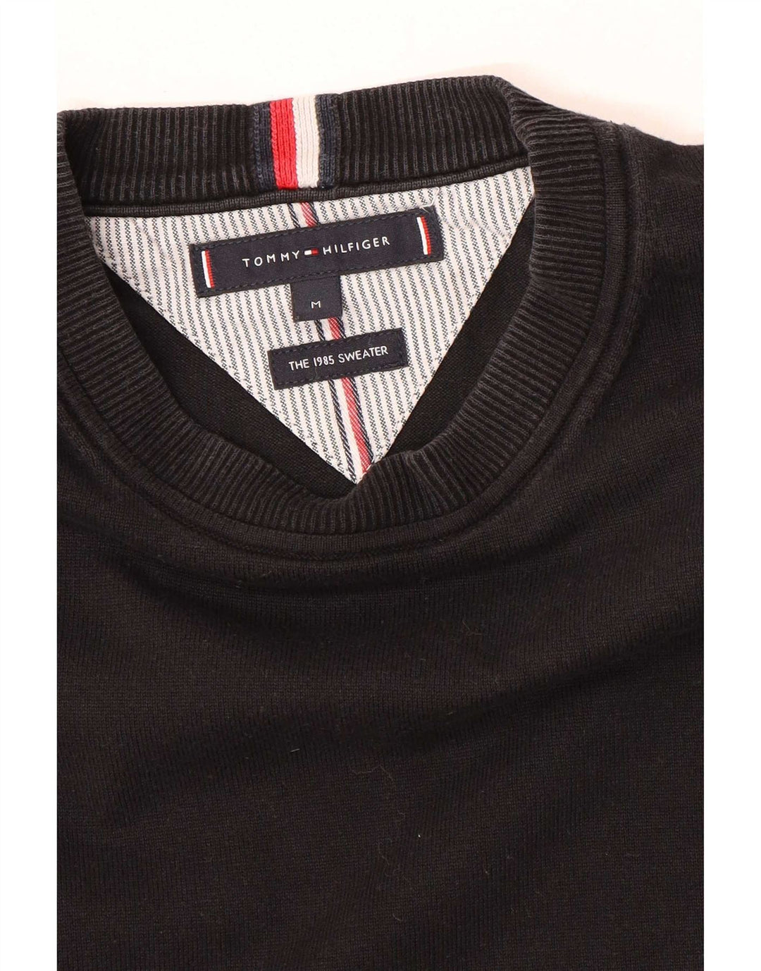 Tommy Hilfiger Herren-Pullover mit Rundhalsausschnitt, mittelgroß, Schwarz
