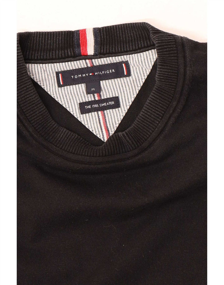 Tommy Hilfiger Herren-Pullover mit Rundhalsausschnitt, mittelgroß, Schwarz
