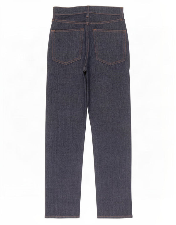 Zara Damen High Rise Straight Jeans EU 36 XS W26 L27 Marineblaue Baumwolle