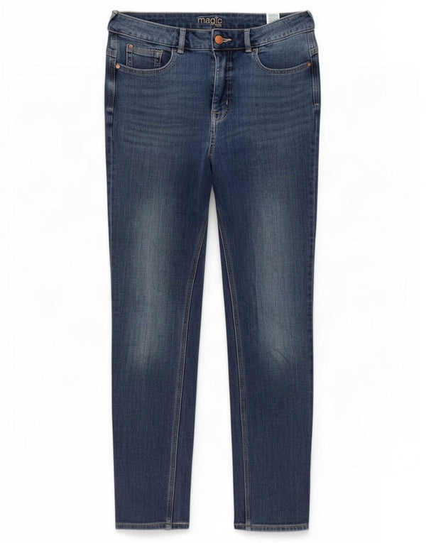 Marks & Spencer Damen Slim Jeans UK 12 Medium W32 L28 Blaue Baumwolle