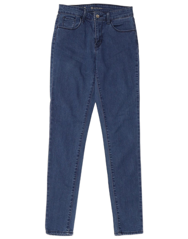 Levi's Damen High Rise Skinny Jeans W26 L30 Blaue Baumwolle