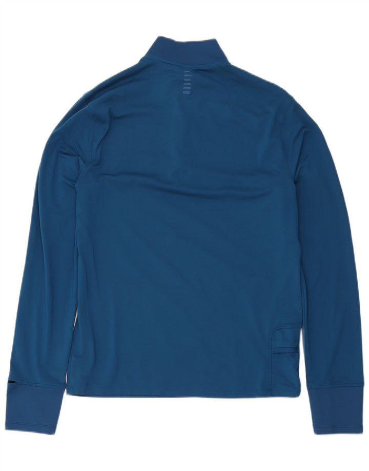Under Armour Herren-Pullover-Trainingsoberteil mit Reißverschluss und Halsausschnitt, Mittelblau