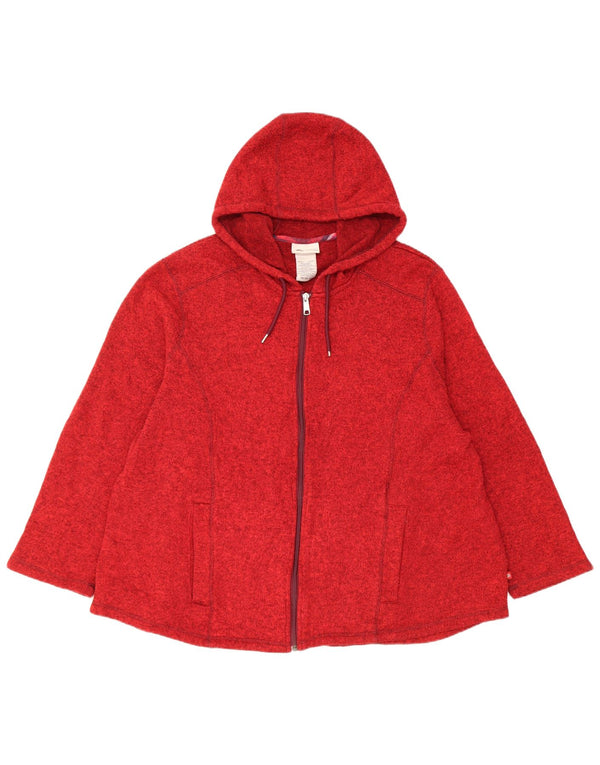 Dickies Damen-Kapuzenpullover mit Reißverschluss, UK 22 3XL, rot geflecktes Polyester
