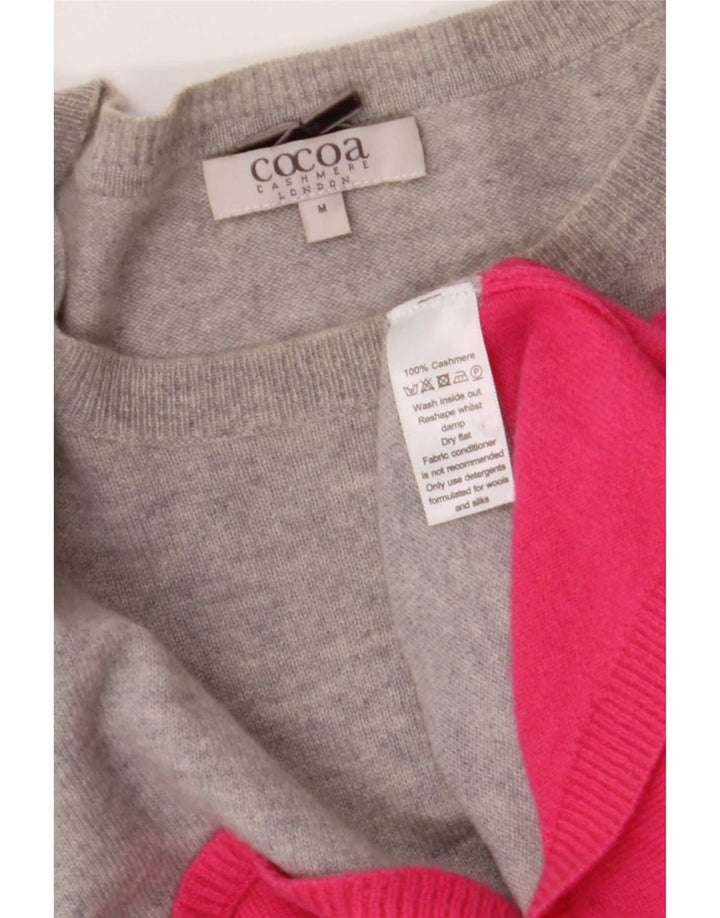 Cocoa Damen-Pullover mit Rundhalsausschnitt, UK 14, Mittelgrau, Farbblock