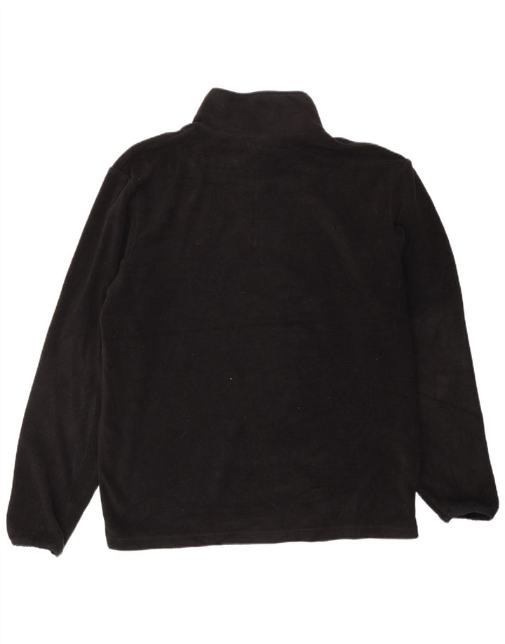 JACK & JONES Herren-Fleecepullover mit Reißverschluss, XL, Schwarz, Polyester
