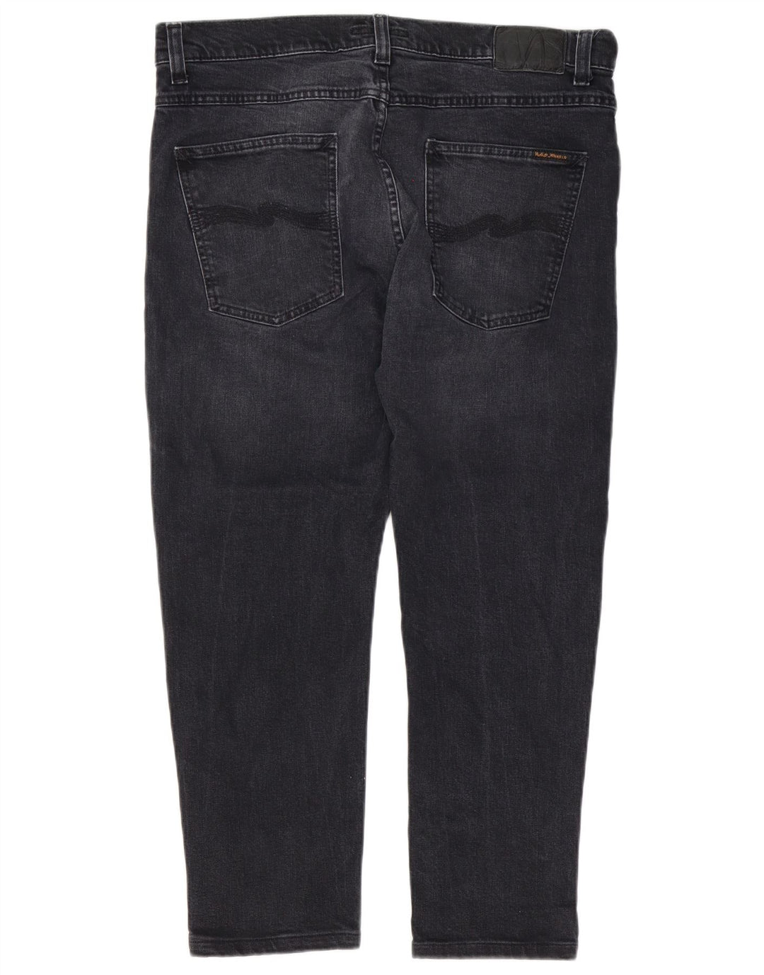 Nudie Herren Slim Jeans W34 L28 Schwarze Baumwolle