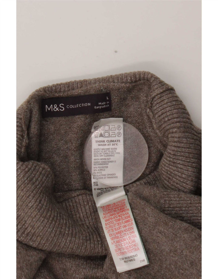 Marks & Spencer Damen-Pullover mit Rollkragen, übergroß, Gr. 16, Grau