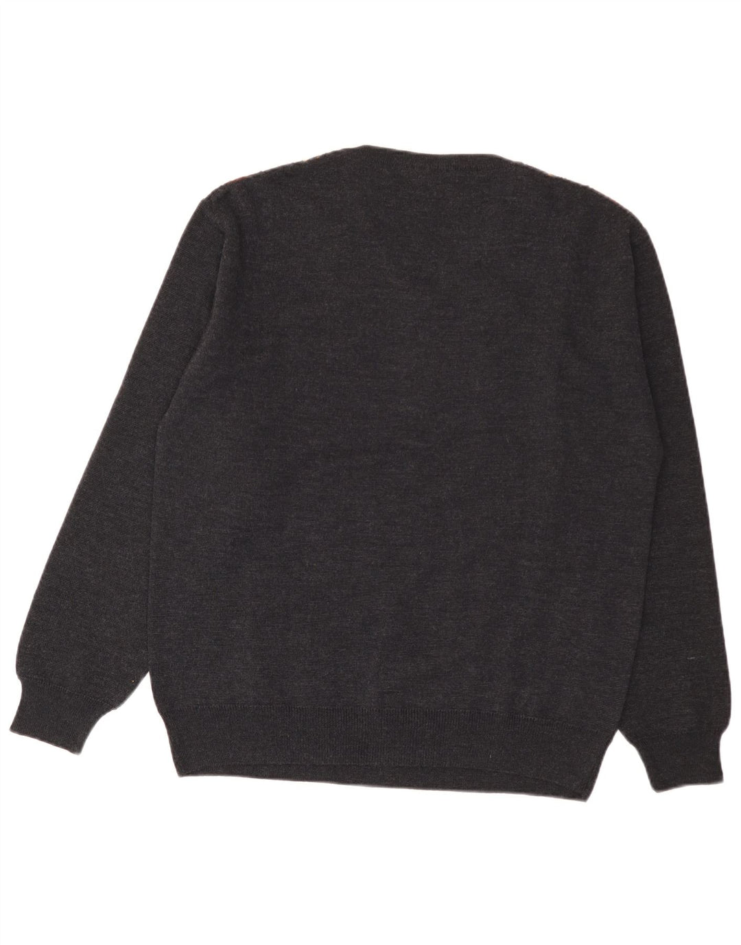 Danilo Herren-Pullover mit V-Ausschnitt, groß, grau gestreift, Polyacryl