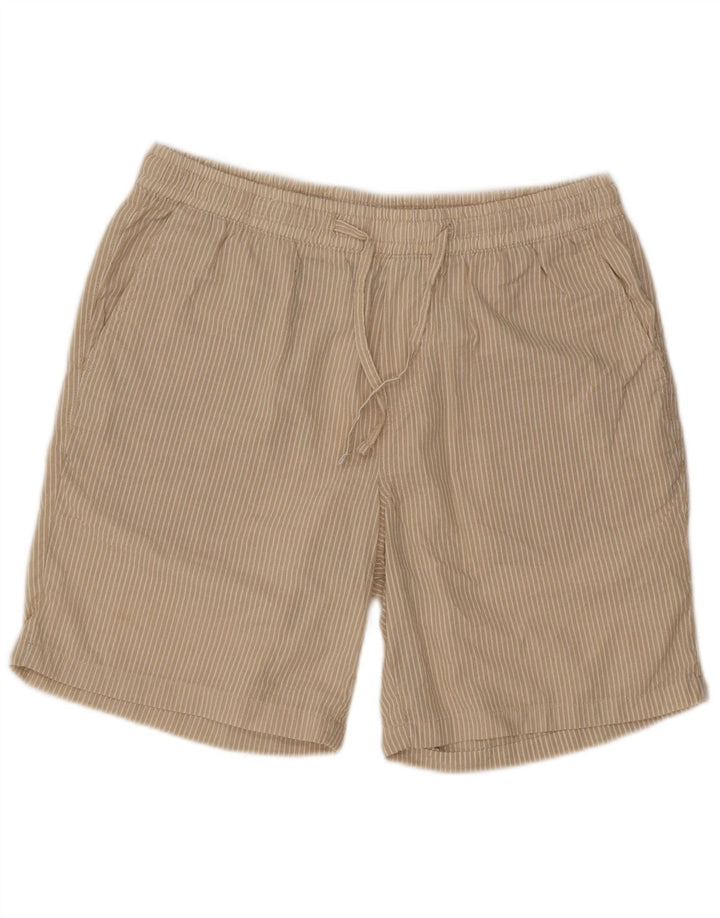 Jack & Jones Herren-Sportshorts, groß, beige, Nadelstreifen-Polyester