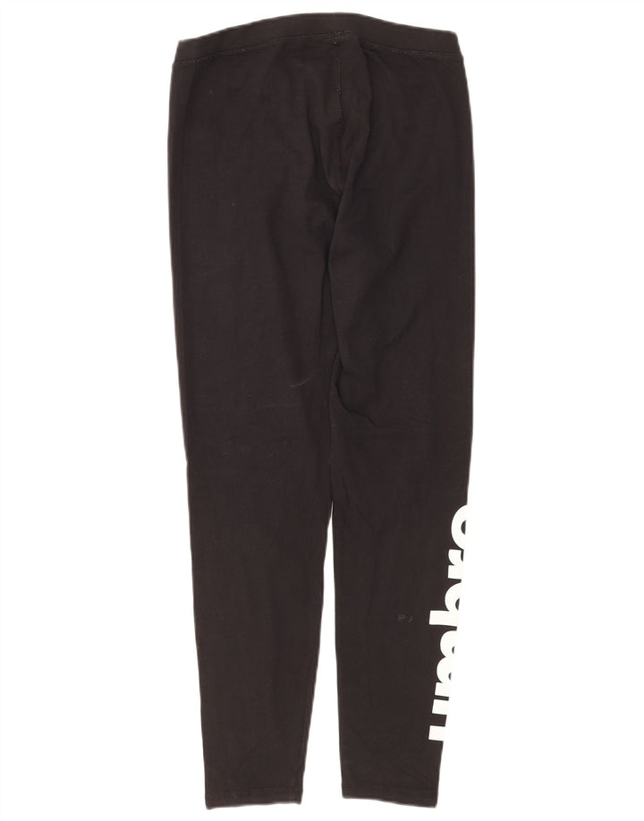 UMBRO Damen Crop Graphic Leggings UK 12 Mittelschwarze Baumwolle