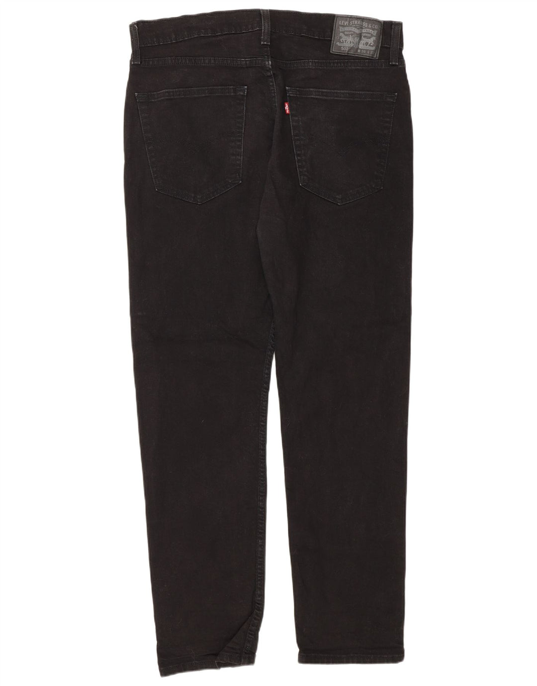 Levi's Herren 502 Tapered Jeans W36 L32 Schwarze Baumwolle