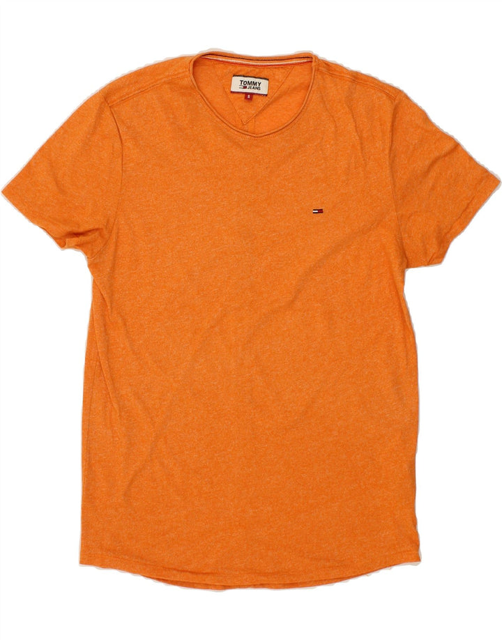 TOMMY HILFIGER Mens T-Shirt Top Small Orange Cotton Vintage Tommy Hilfiger and Second-Hand Tommy Hilfiger from Messina Hembry 