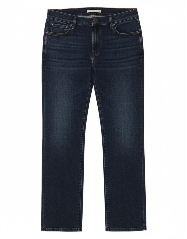 Levi's Damen 505 Straight Jeans W31 L32 Marineblaue Baumwolle
