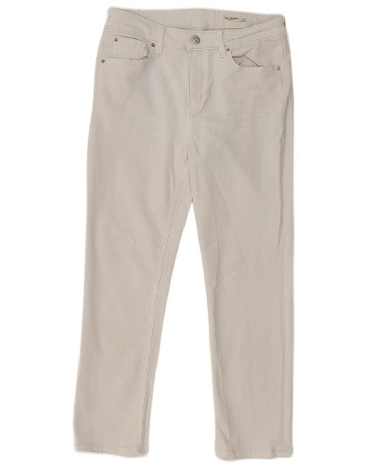 Marks & Spencer Damen The Sienna Straight Jeans UK 12 Medium W30 L26 Weiß