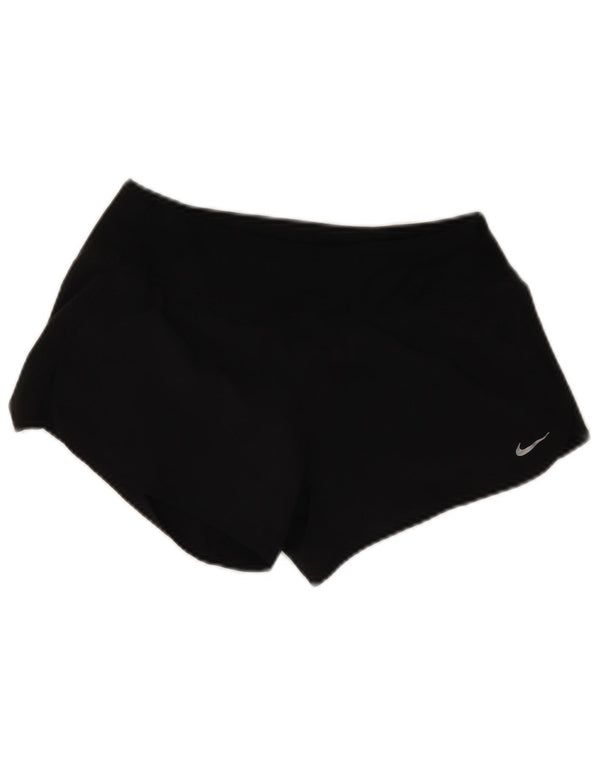 Nike Damen Dri Fit Sport Shorts UK 10 Small Schwarz Polyester