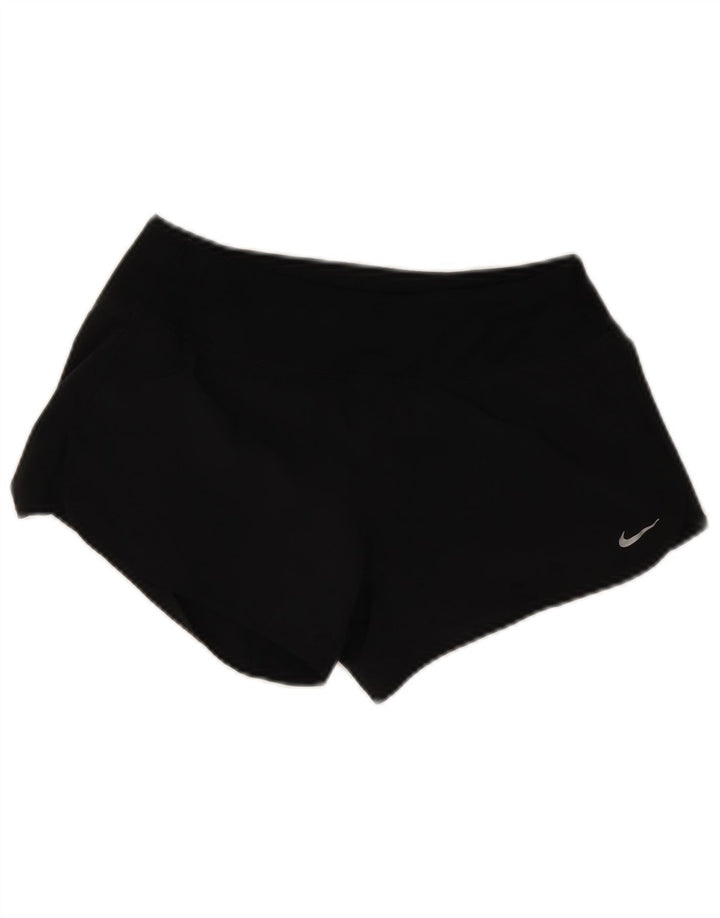 Nike Damen Dri Fit Sport Shorts UK 10 Small Schwarz Polyester