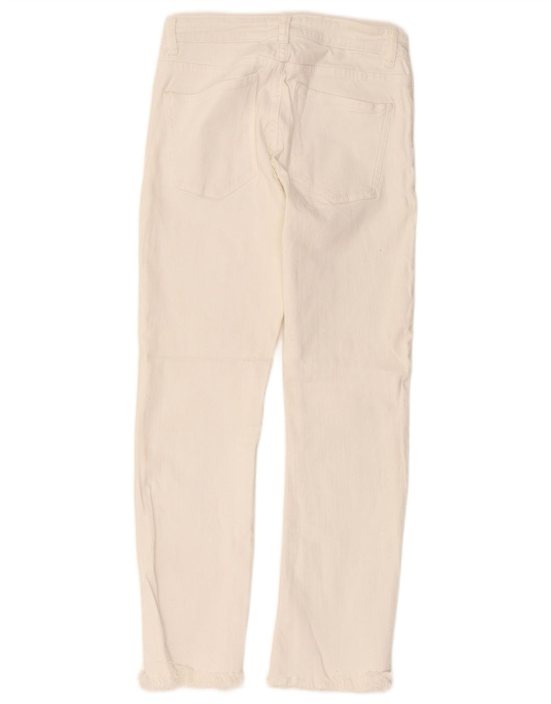 Zara Damen Schlagjeans EU 36 XS W26 L26 Weiß Baumwolle