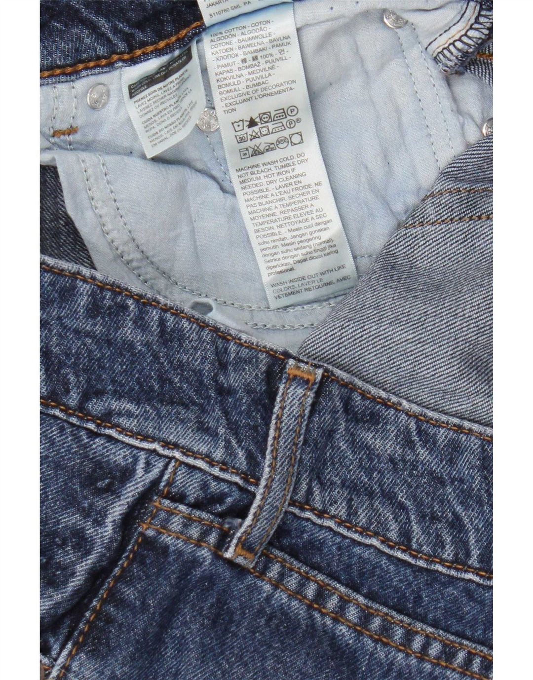 Levi's Damen Super Low Wide Leg Jeans W31 L34 Blaue Baumwolle