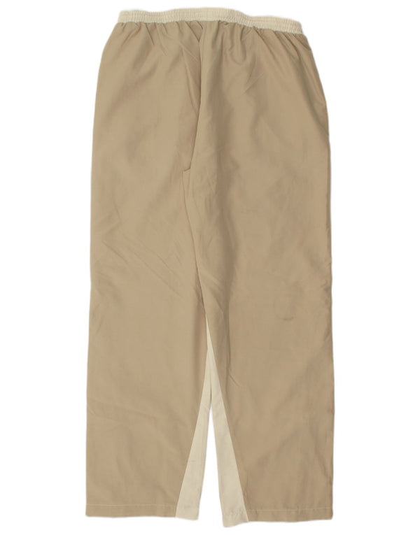 REEBOK Damen-Trainingshose, UK 14, Größe L, beige, Colourblock-Polyester