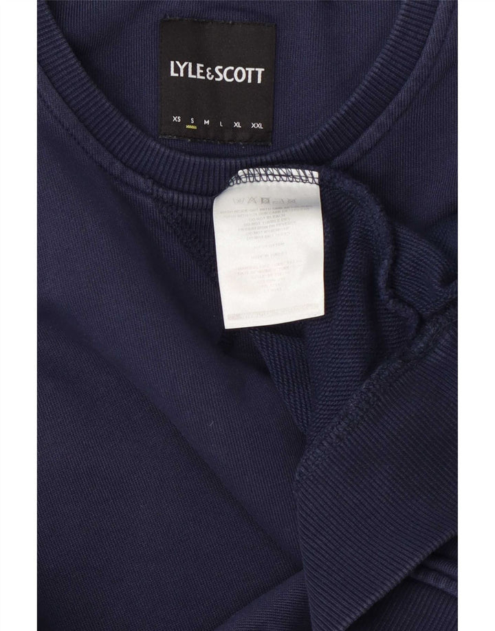 Lyle & Scott Herren-Sweatshirt, Pullover, Größe S, marineblau, Baumwolle