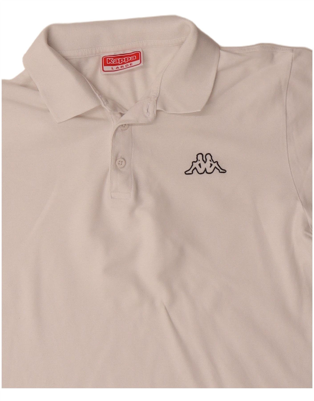 KAPPA Herren-Poloshirt, groß, weiße Baumwolle