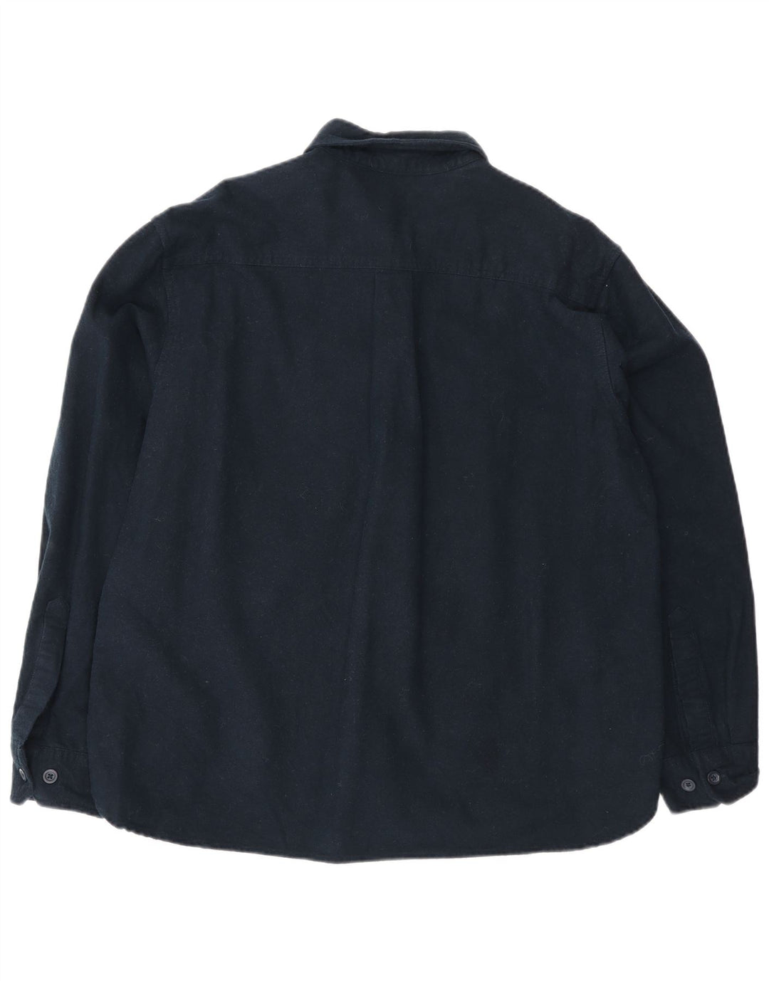 Eddie Bauer Herrenhemd aus mittelblauer Baumwolle in Marineblau