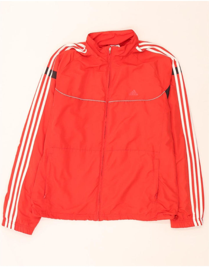 ADIDAS Herren Regenjacke UK 46/48 XL Rot Colourblock Polyester