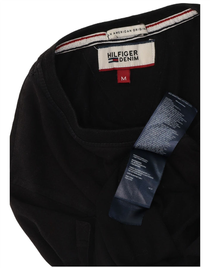 Tommy Hilfiger Herren T-Shirt Top Medium Schwarz Baumwolle
