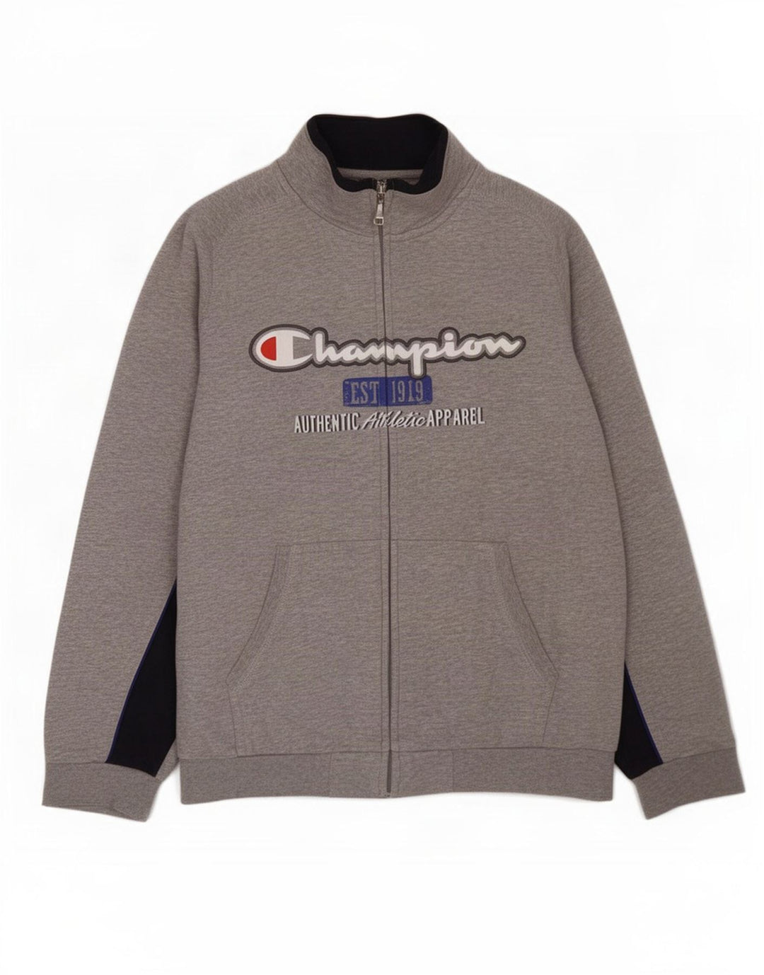 Champion-Trainingsjacke für Jungen, 11–12 Jahre, Größe L, Grau, Farbblock