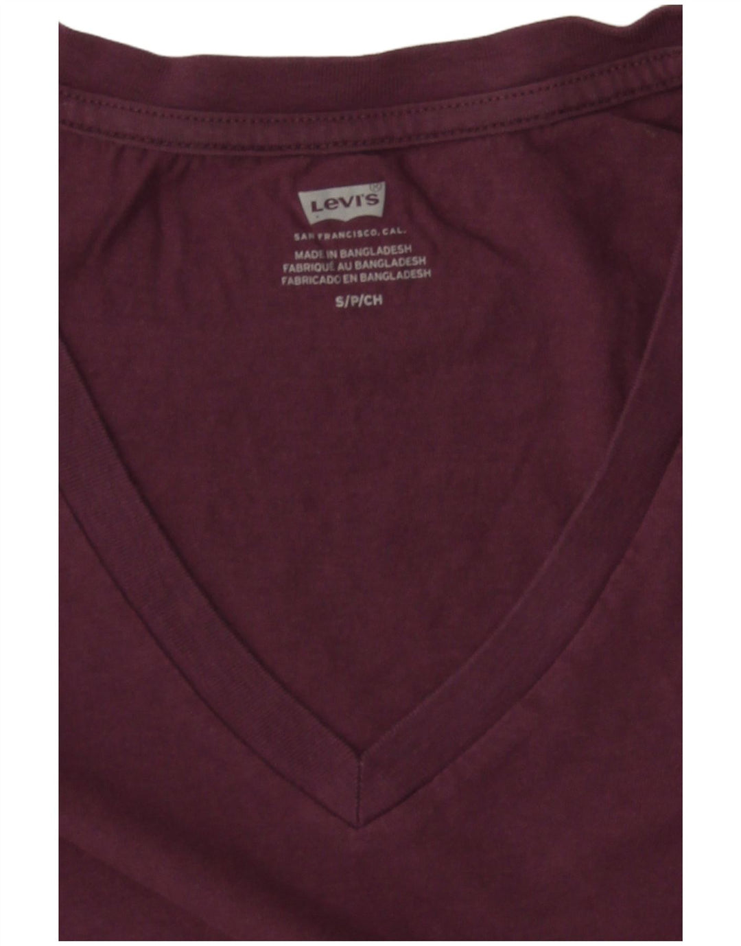 Levi's Damen T-Shirt Top UK 10 Small Burgund