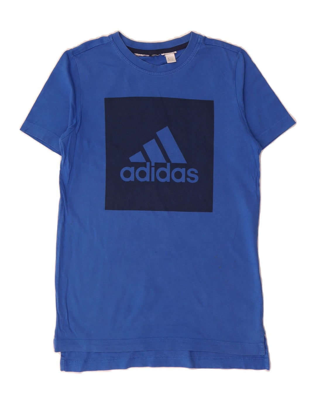 ADIDAS Boys Graphic T-Shirt Top 13-14 Years Blue Vintage Adidas and Second-Hand Adidas from Messina Hembry 