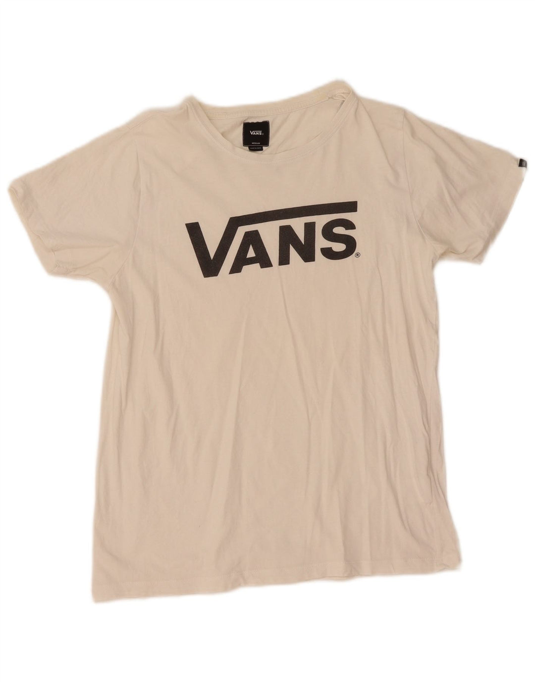 Vans Grafik-T-Shirt für Damen, UK 12, mittelweiße Baumwolle