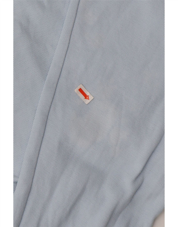 FILA Herren-Poloshirt mit lockerer Passform, langärmelig, IT 50, mittelblaue Baumwolle